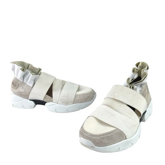 Emilio Pucci Night Glitter Multicolor Ruffle Elastic Slip-On Sneakers Shoes Sz 6 - Picture 5 of 7